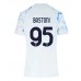 Inter Milan Alessandro Bastoni #95 Bortedrakt Dame 2025-26 Korte ermer